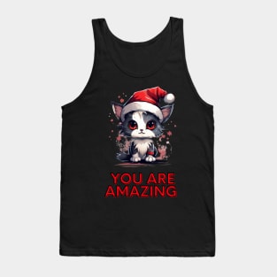 Christmas Cat Funny Quote Tank Top